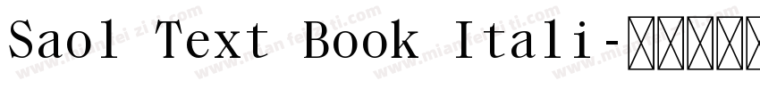 Saol Text Book Itali字体转换
